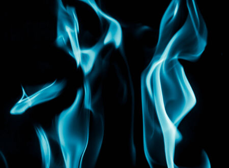 abstract background of blue flame fire on black background