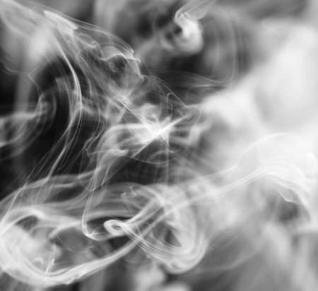smoke on black backgroundの写真素材