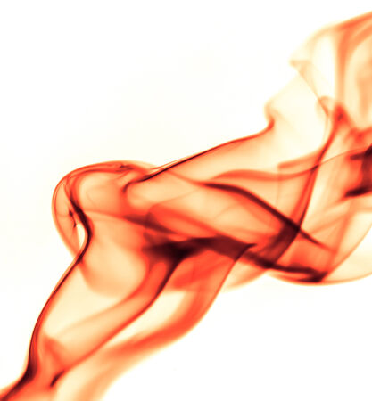 red smoke on white backgroundの写真素材