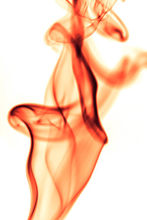 red smoke on white backgroundの写真素材