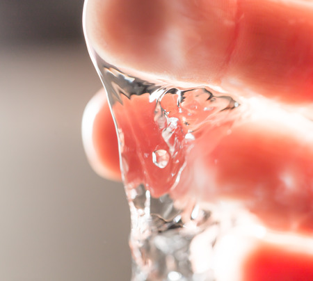 jet of water on handの写真素材