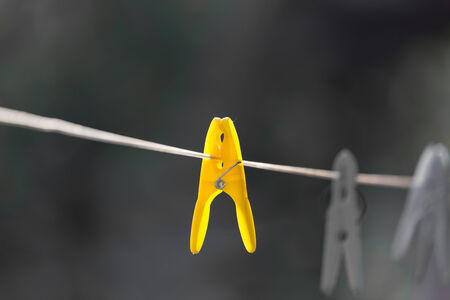 clothespin on a clothesline