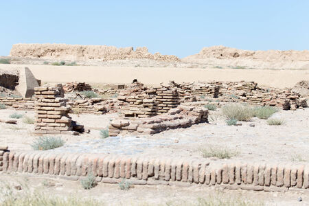 the ruins of the ancient city Sauran, Kazakhstan.の写真素材