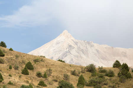 slopes of the mountains in Kazakhstanの写真素材