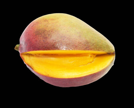 mango on a black backgroundの写真素材