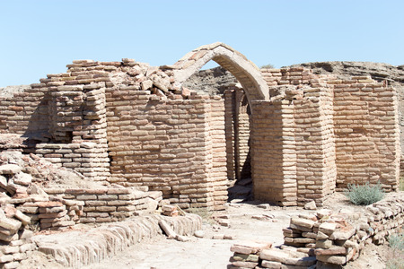 the ruins of the ancient city Sauran, Kazakhstan.の写真素材