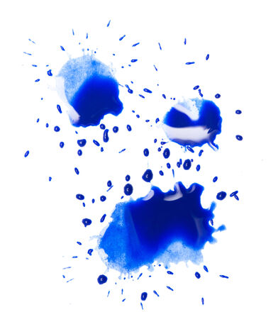 blue spot blotch on white backgroundの写真素材