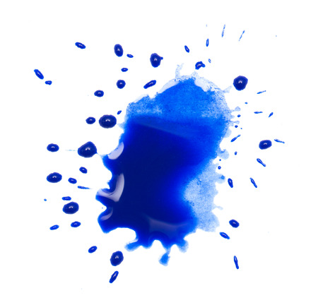 blue spot blotch on white backgroundの写真素材