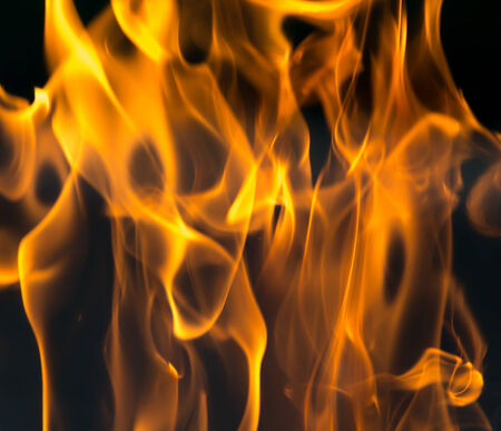 flame fire on black background