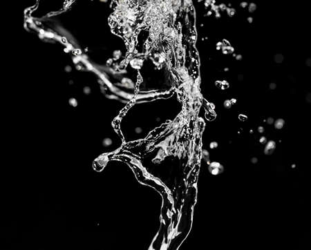 water on a black backgroundの写真素材
