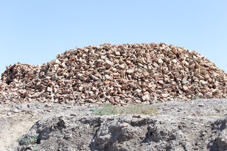 a pile of old bricksの写真素材