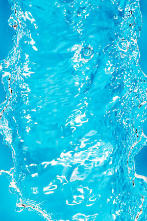 water splash on blue background