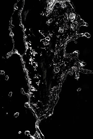 spray water on a black backgroundの写真素材