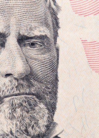 five dollars. close-up
