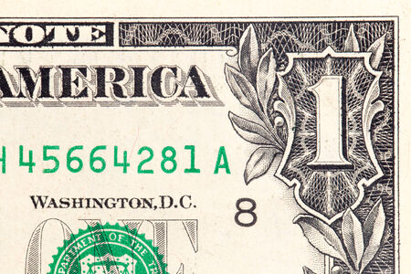 one dollars. close-up