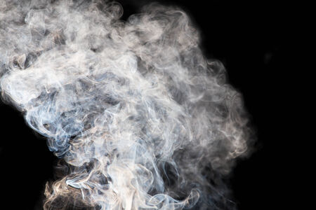 Smoke fragments on a black background