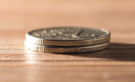 coins on the table. close-upの写真素材