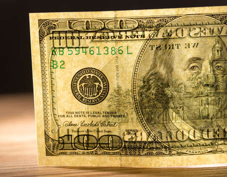 hundred dollars. close-upの写真素材