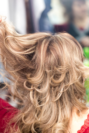 Girl in a beauty salonの写真素材