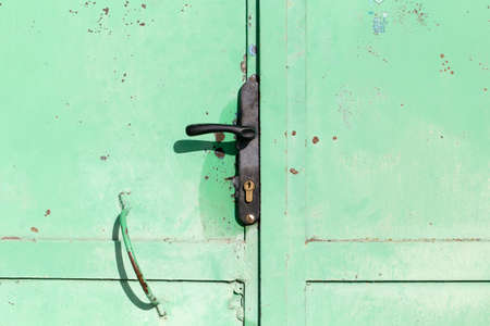 rusty green metal