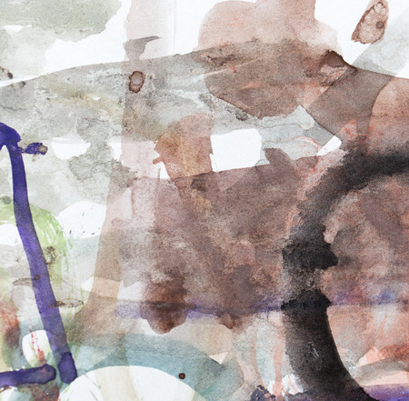 ink stains on white paperの写真素材