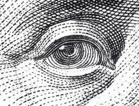 hundred dollars. super macroの写真素材