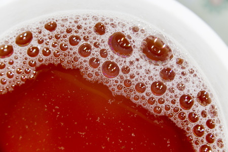 foam in tea. close-upの写真素材