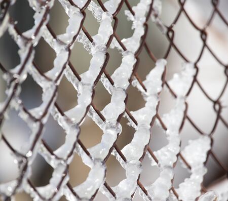 Ice on the fence