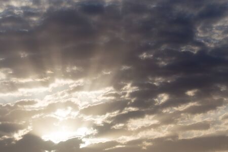 sky with clouds at dawn sun
