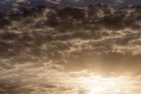 sky with clouds at dawn sun
