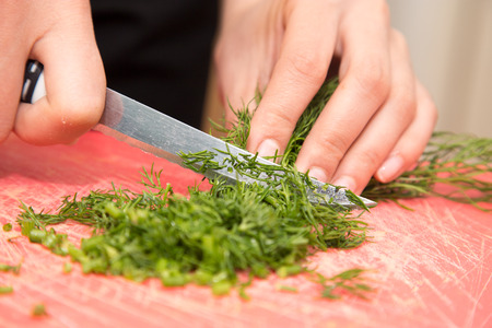 sliced dill knifeの写真素材
