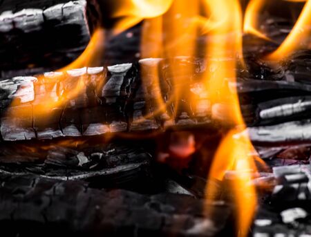 burning charcoal as backgroundの写真素材