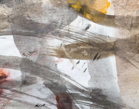 ink stains on white paperの写真素材