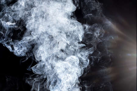 smoke on a black backgroundの写真素材