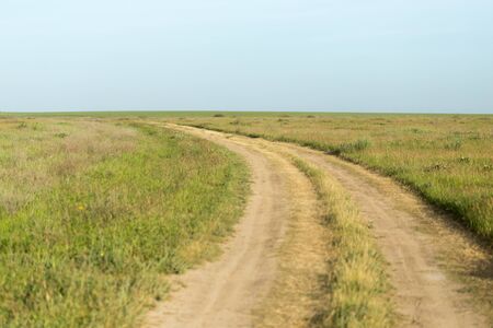Road in a field