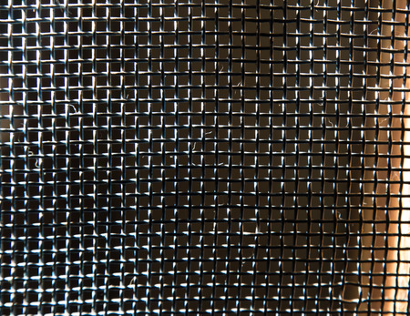 Old rusty metal mesh