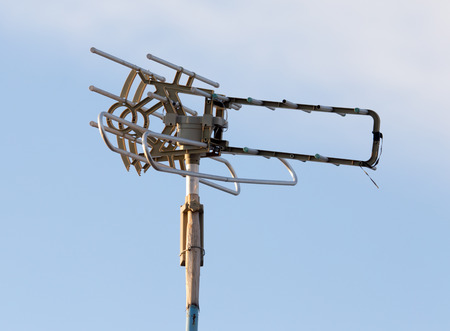 Antenna on a  blue skyの写真素材