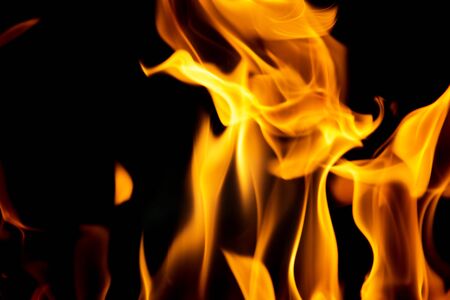 fire flames on a black background