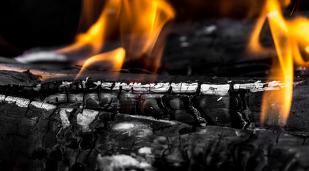 burning charcoal as background