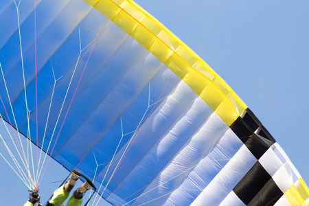parachutist in the sky
