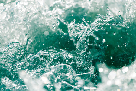 rough water in the lake as a backdropの写真素材