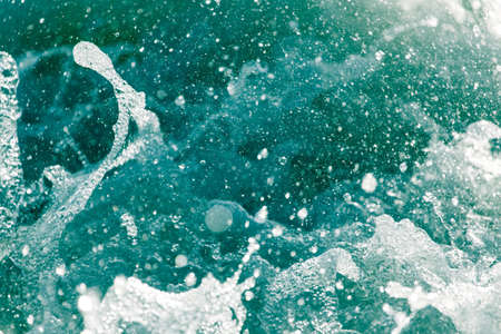 rough water in the lake as a backdropの写真素材