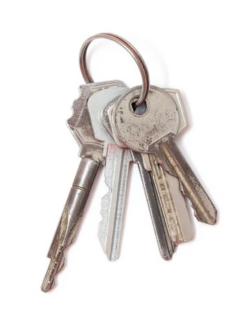 keys on a white background