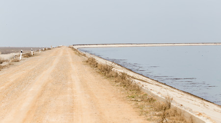 The road to the dam