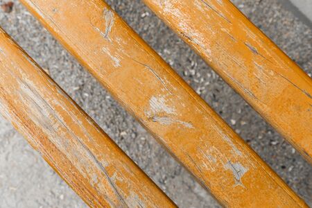 wood painted orange paintの写真素材