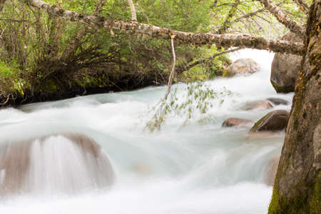 water in the mountain river
