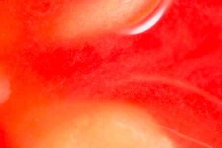 Close up slice of juicy red tomatoの写真素材