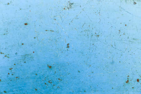 metal painted blue paintの写真素材