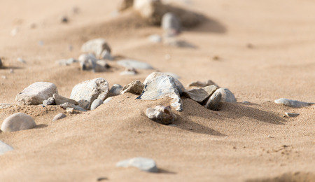 Stones in the sandの写真素材