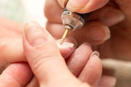 Manicure in a beauty salonの写真素材